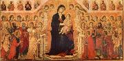 Duccio di Buoninsegna Maria and Child throning in majesty, hoofddpaneel of the Maesta, altar piece china oil painting reproduction